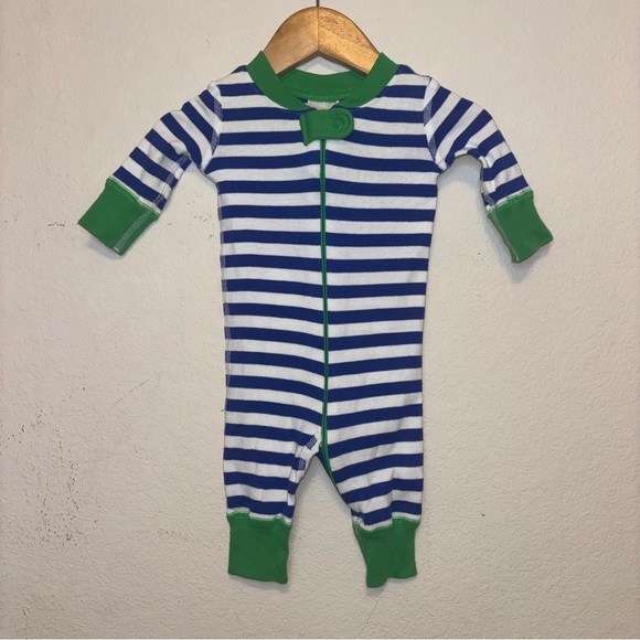 Hanna Andersson Blue and White Striped sleeper, size 0-6 months - Picture 1 of 2